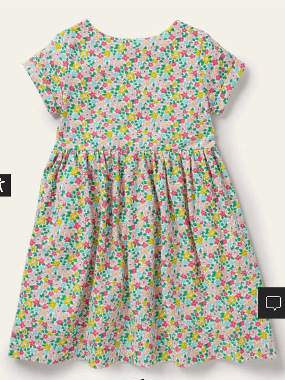 Mini Boden Kids Girls Floral Cotton Dress Size 5-6 Years